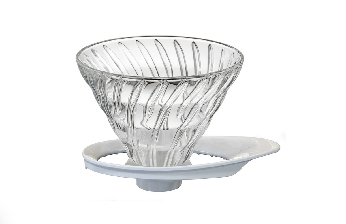 Hario V60 Glass Coffee Dripper White Size 02